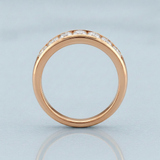 Classic seven stone round diamond wedding band