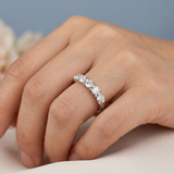 Five stone diamond wedding band