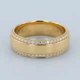 Best wedding band with side diamonds 6 mm +