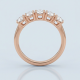 Classic five round diamond wedding ring