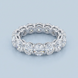 Oval Cut Eternity Band Perfectly Matched 4.2 CTW