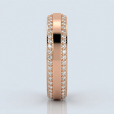 Best wedding band with side diamonds 6 mm +
