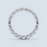 Round diamond bezel set wedding band