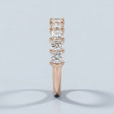 Classic seven stone radiant cut wedding band