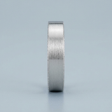 Satin finished Flat band with side diamonds 6 mm +