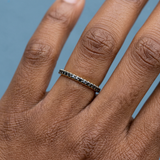 Micro slim yet stylish black diamond band