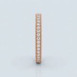 Thin and beautiful milgrain round diamond band