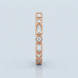 Bezel set stackable wedding ring
