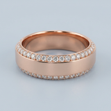 Best wedding band with side diamonds 6 mm +