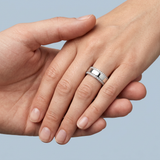 Best wedding band with side diamonds 6 mm +