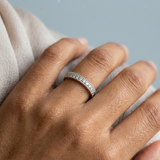 Thin and beautiful milgrain round diamond band