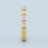 Five stone diamond wedding band