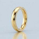 Wedding band with side diamonds wedding band 6 mm +