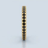 Micro slim yet stylish black diamond band