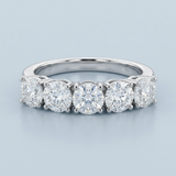 Classic five round diamond wedding ring