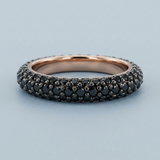 3.25mm shared prong black diamond band