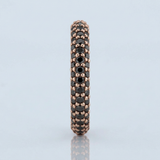 3.25mm shared prong black diamond band