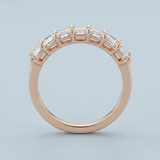 Classic seven stone radiant cut wedding band