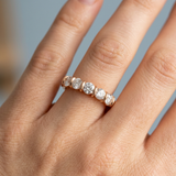 Five stone diamond wedding band