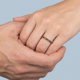 Micro slim yet stylish black diamond band