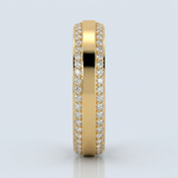 Best wedding band with side diamonds 6 mm +