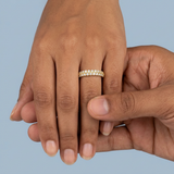 Classic double row wedding band