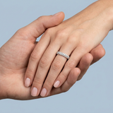 Classic double row wedding band