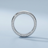 Wedding band with side diamonds wedding band 6 mm +