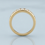 Classic seven stone round diamond wedding band