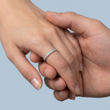 Thin and beautiful milgrain round diamond band