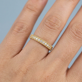 Thin and beautiful milgrain round diamond band