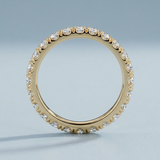 Classic one row round diamond stacking band