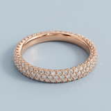 Three rows wedding band