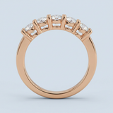 Five diamond shared prong setting