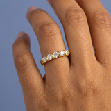 Five stone diamond wedding band