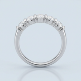 Five stone diamond wedding band
