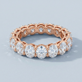 Oval Cut Eternity Band Perfectly Matched 4.2 CTW