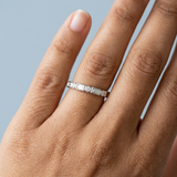 Bezel set stackable wedding ring