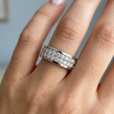 Dual-Row Round Brilliant Lab-Grown Diamond Band