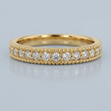 Thin and beautiful milgrain round diamond band