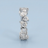 Asymmetrical Pear and Round Brilliant Lab-Diamond Band