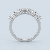 Five-stone asscher cut wedding band