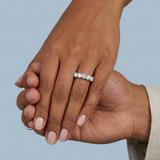 Classic five round diamond wedding ring