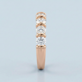 Five stone diamond wedding band