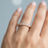 Classic double row wedding band