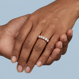 Five diamond shared prong setting