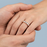 Five stone diamond wedding band