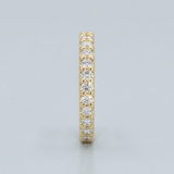Classic one row round diamond stacking band