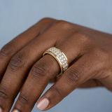 Dual-Row Round Brilliant Lab-Grown Diamond Band