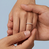 Classic shared prong eternity band